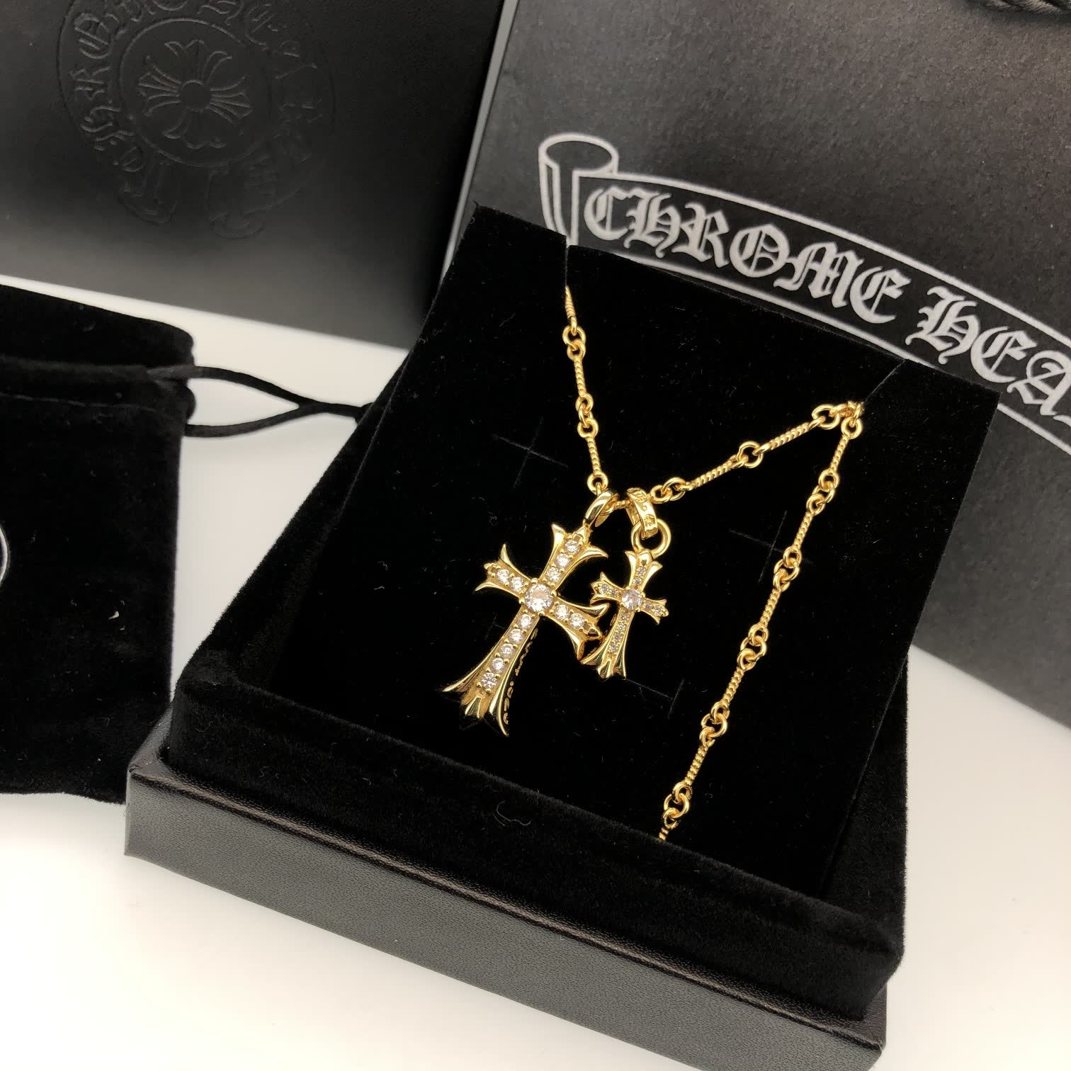 Chrome Hearts Chronicle Cross Pendant Necklace